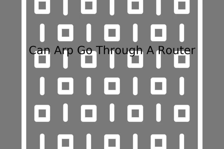 Can Arp Go Through A Router