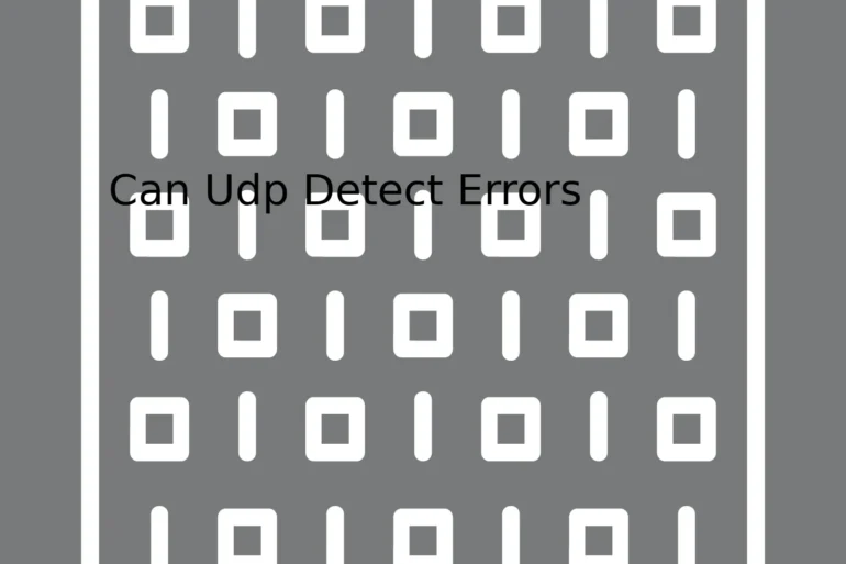 Can Udp Detect Errors