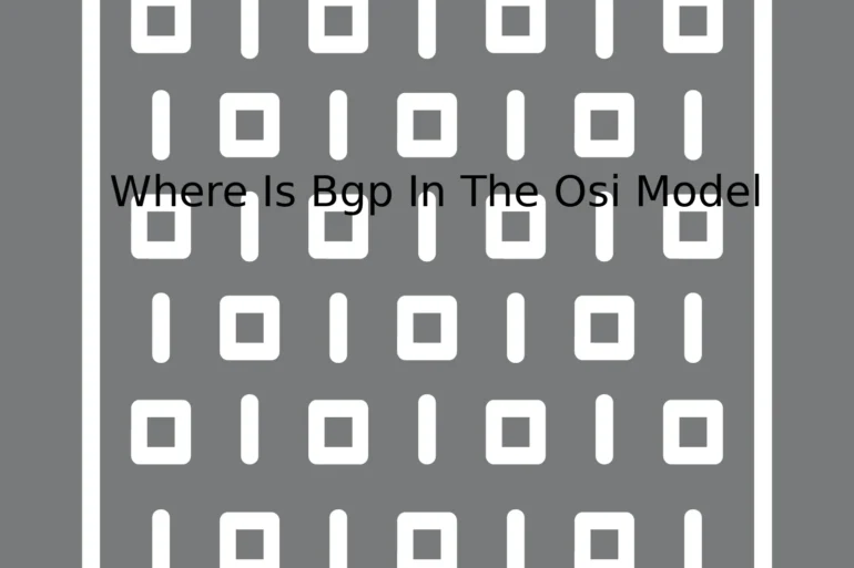 Where Is Bgp In The Osi Model