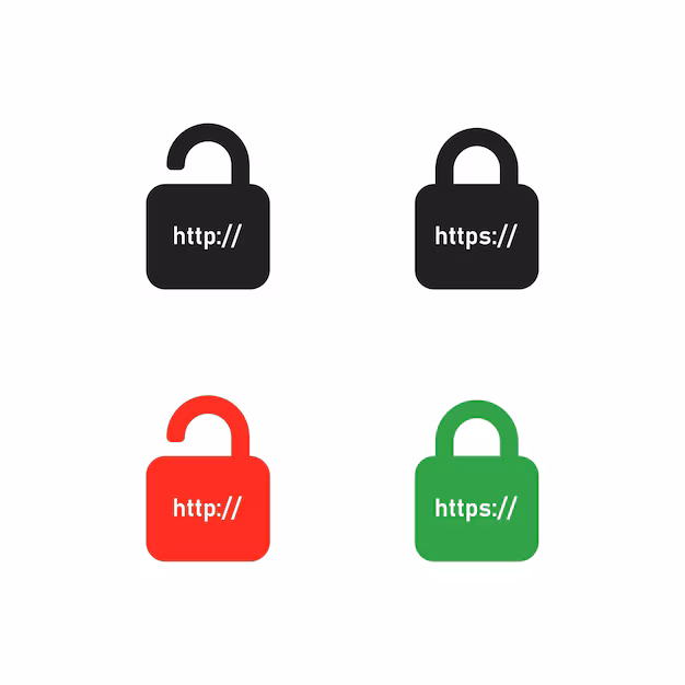 HTTPS padlock in address bar - Http and https icon web url bar padlock symbol concept ...