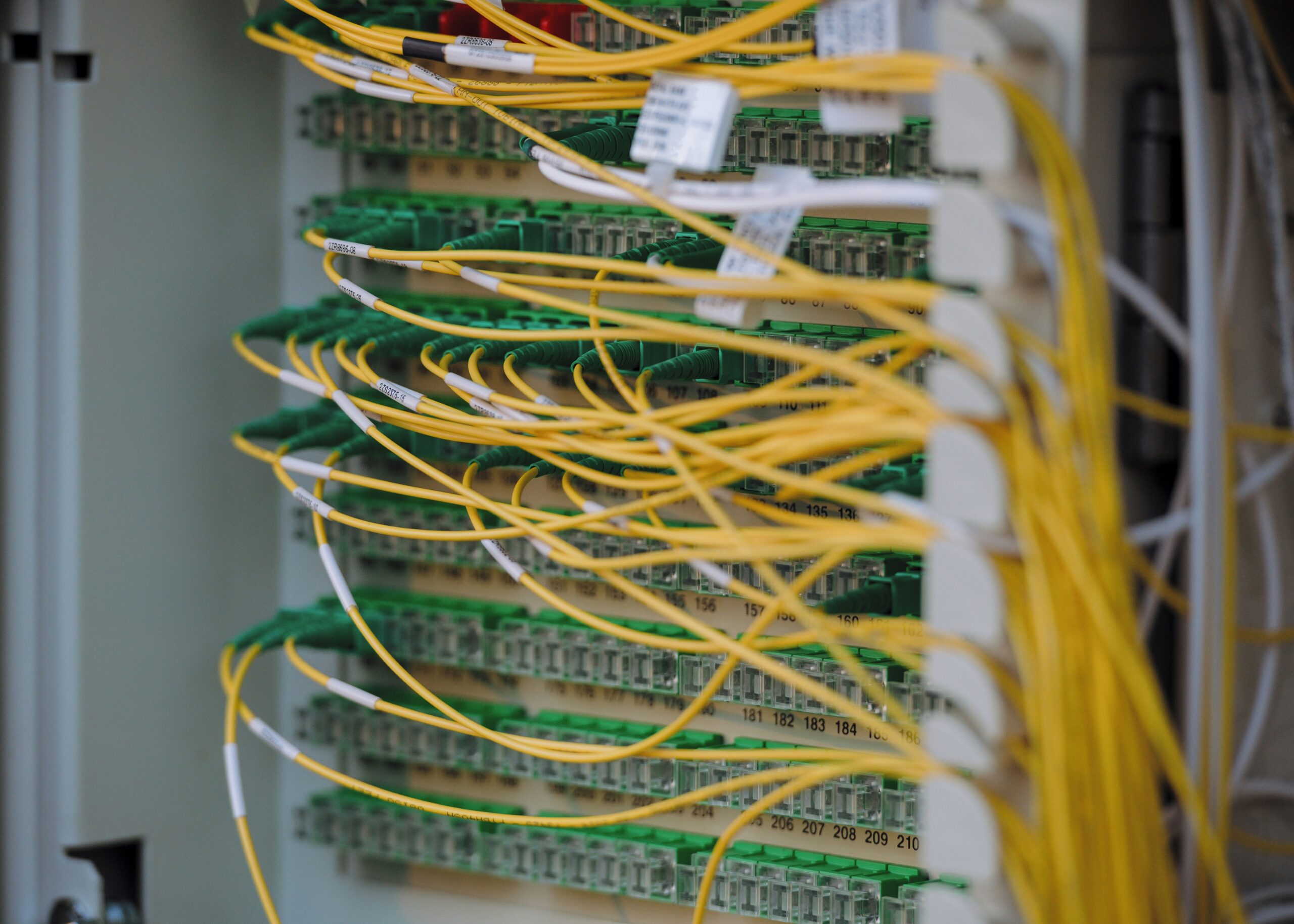 Keywords:
data center server rack with network cables - Fibre optic cables