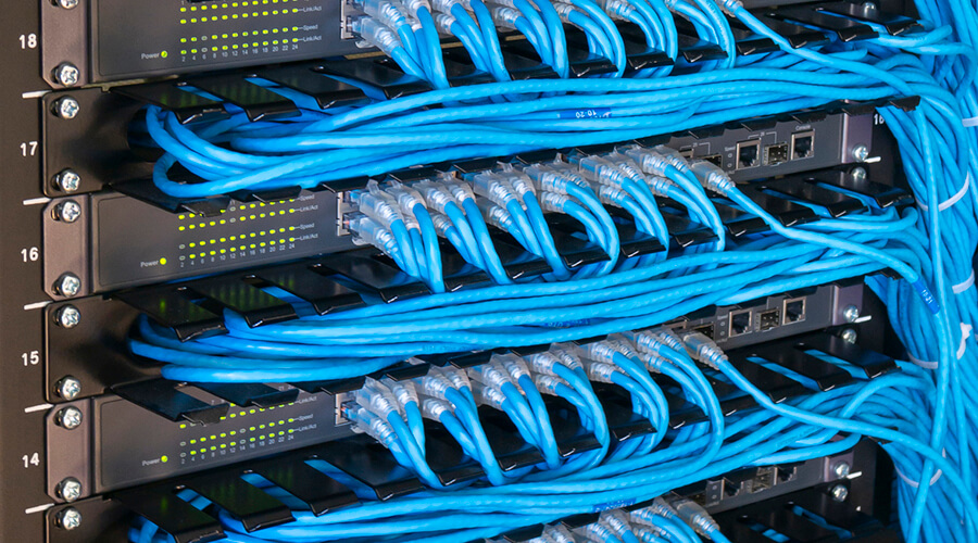 network switch cables - Network Closets with Network Cabinets, Switches & Patch Panels ...