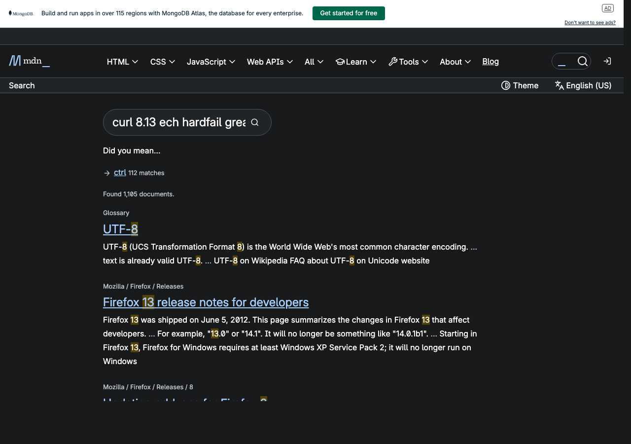 Official documentation for curl 8.13 ech hardfail grease