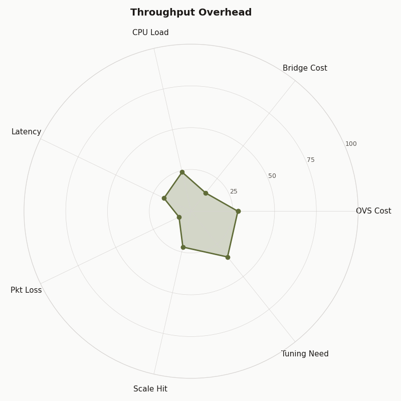Radar chart: Throughput Overhead