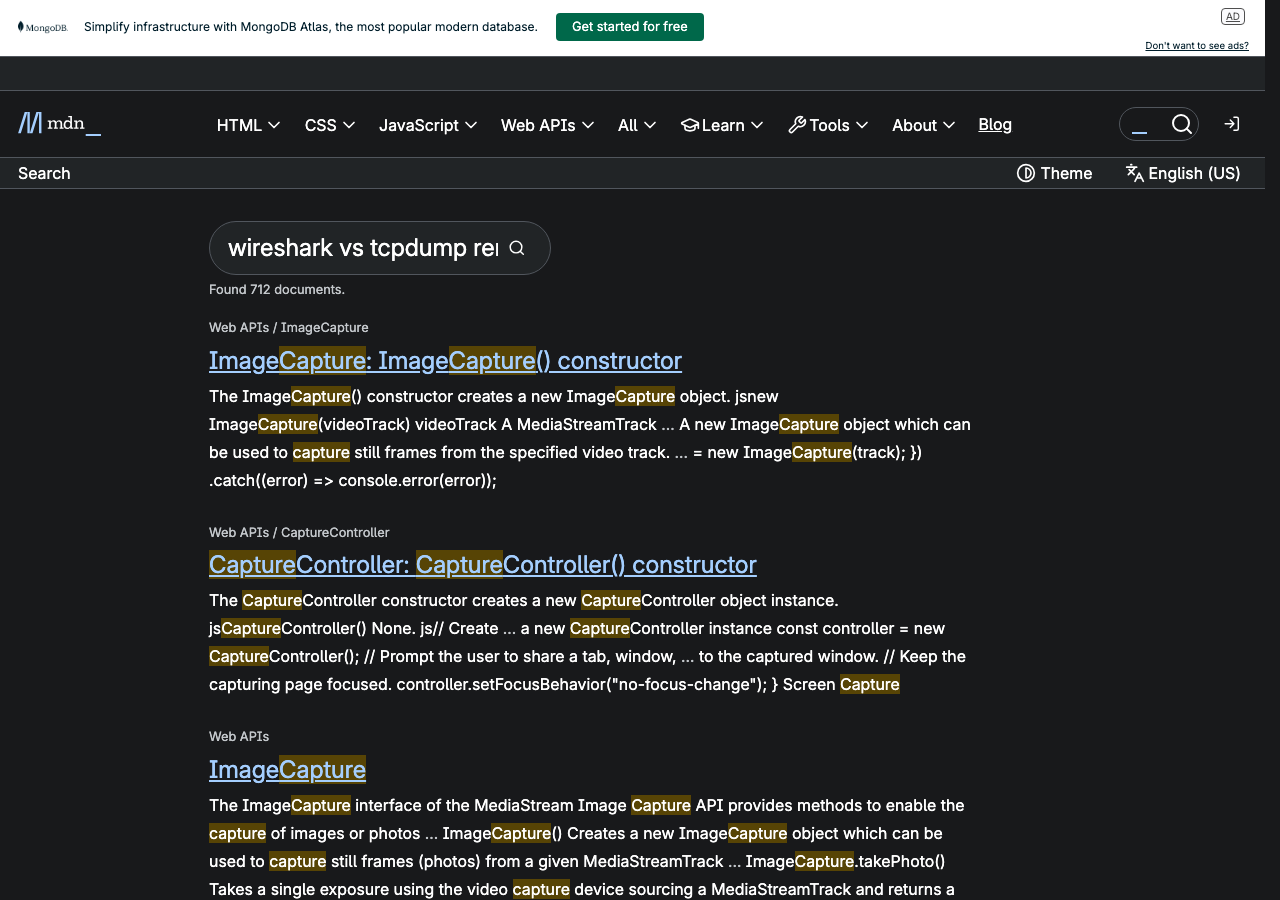 Official documentation for wireshark vs tcpdump remote capture